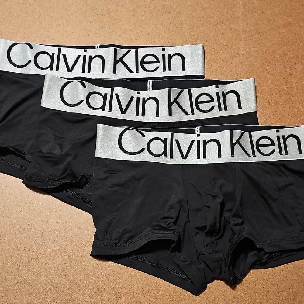 Calvin Klein Black Boxer Briefs with Gray Waistband